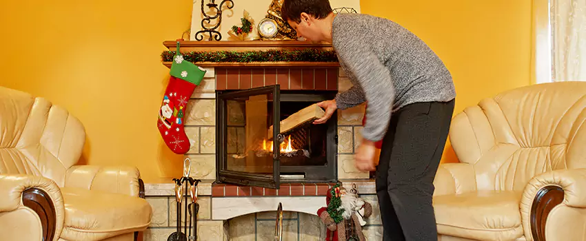 Rusted Metal Fireplace Restoration in Fort Walton Beach, Florida